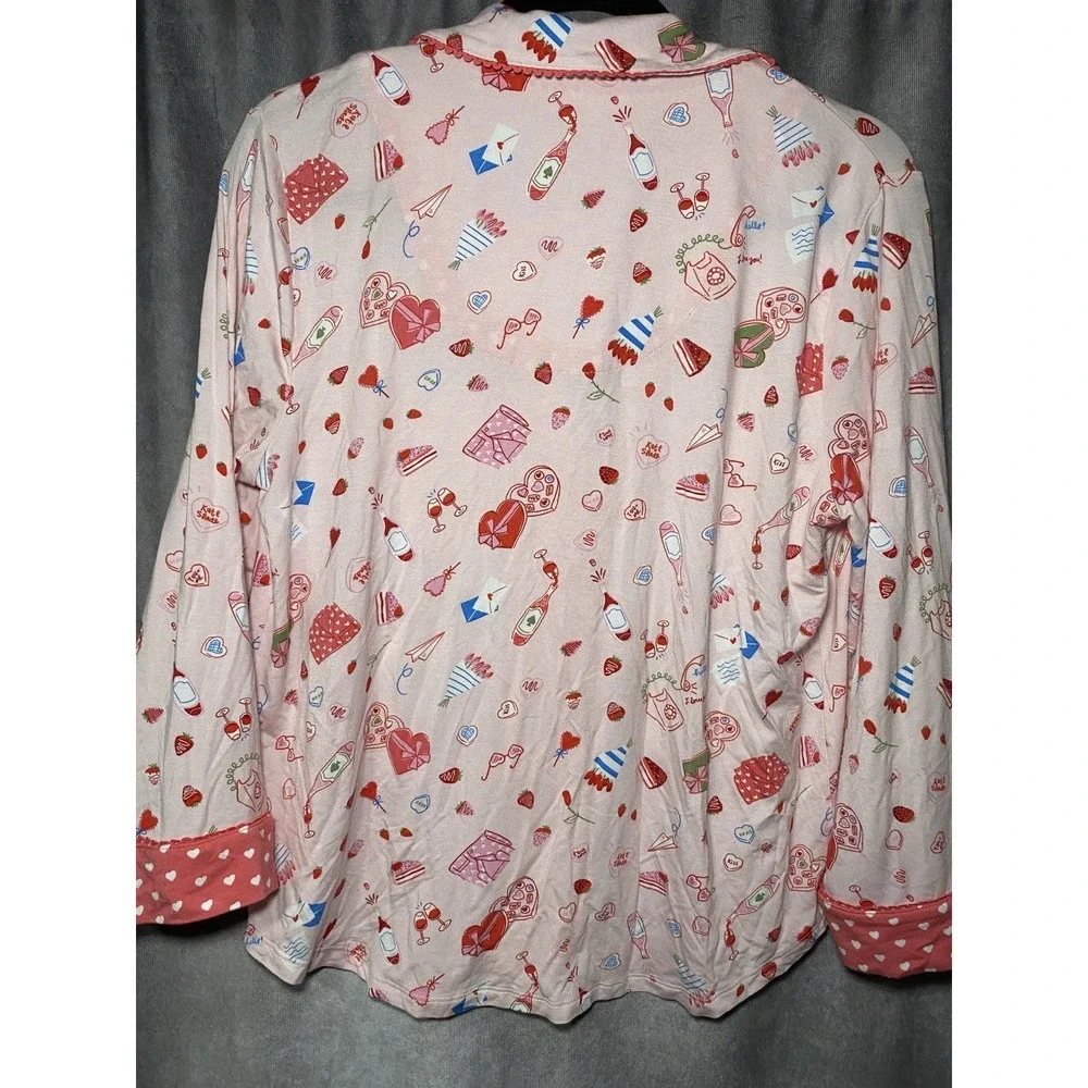Kate Spade New York Pink Love Valentine Sweet Treats Novelty Pajama Sz Small